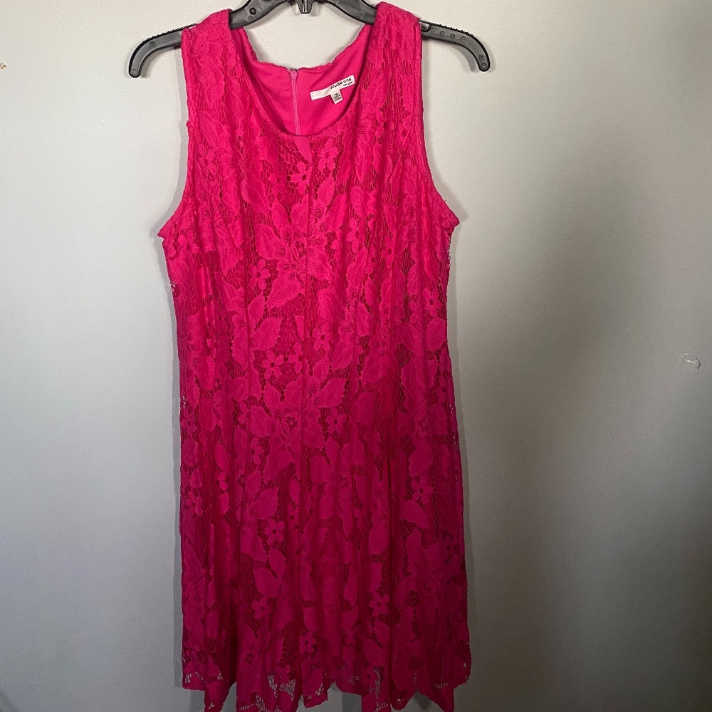 Pink Knee Length Dress